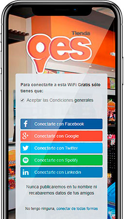 Hotspot de la cadena de tiendas Qes