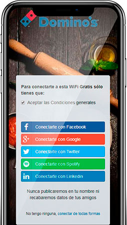 Hotspot de la cadena de Pizzerías Domino's Pizza
